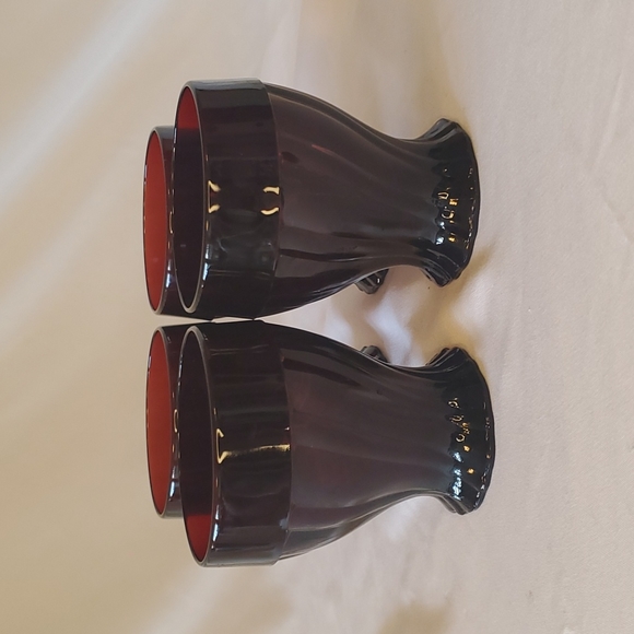 Set of 4 Vintage Anchor Hocking Ruby Red Glasses ❤️ - Picture 1 of 6